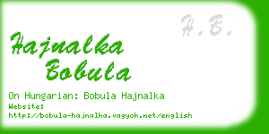 hajnalka bobula business card